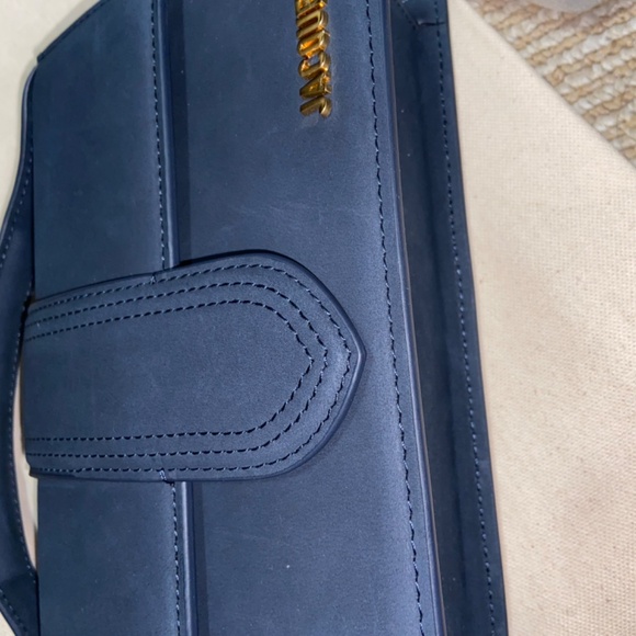 SOLD！New Jacquemus Le Grand Bambino Bag Navy - Picture 6 of 9